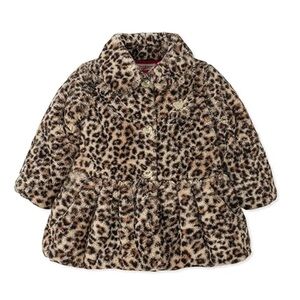 Kids Leopard Faux Fur Coat